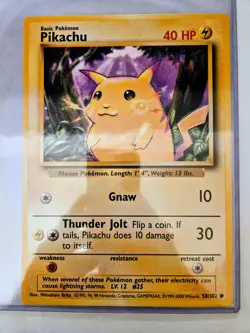 POKEMON PIKACHU CARD 58/102 JUMBO - NOT FOR PLAY USE - Promo - Image 1