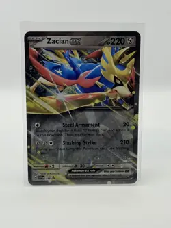 Zacian EX SVP 198 Black Star Promo Pokemon TCG Holo Card New - Image 1