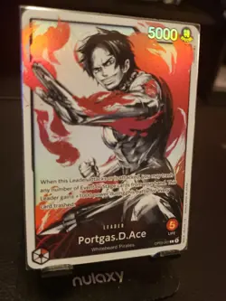 One Piece Card TCG Portgas D. Ace Alt Art Leader OP03-001 Pillars of Strength - Image 3