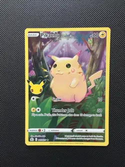 Pikachu Holo Rare Celebrations 005/025 Pokemon Card - LP light surface scratches - Image 1