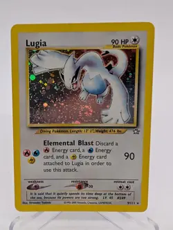 Lugia Holo 9/111 Neo Genesis 2000 WOTC-ENG-Vintage Pokemon Card SWIRL - Image 1