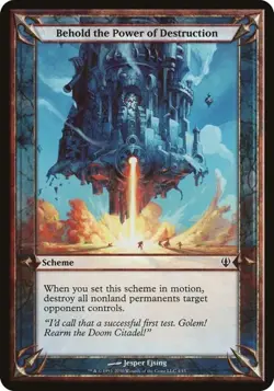 Behold the Power of Destruction - Oversized Archenemy MP MTG - Image 1