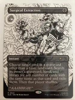 Surgical Extraction #2022 REG MTG Secret Lair Spider-Man Venom (B&W Inks) - Image 1