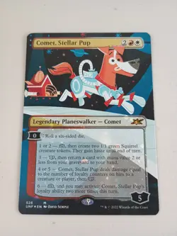 MTG Comet, Stellar Pup (Borderless) (Galaxy Foil) Unfinity Magic NM - Image 1