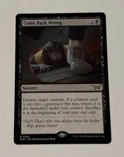 MTG Come Back Wrong - Duskmourn: House Of Horror LP - Image 1