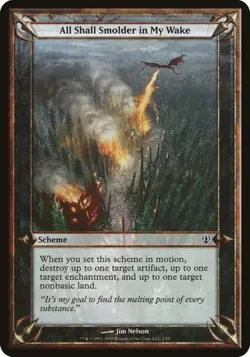 All Shall Smolder in My Wake - Oversized Archenemy MP MTG - Image 1