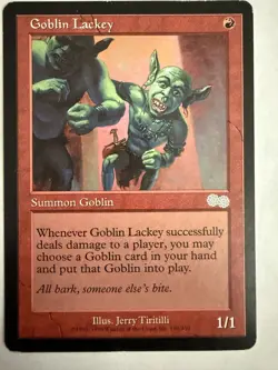MTG: Goblin Lackey Card Urza's Saga Regular Magic the Gathering - Image 1