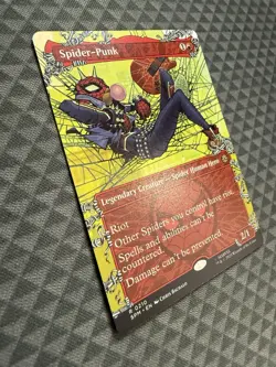 MTG Spider-Punk #0210 Borderless Rare Marvel’s Spider-Man (SPM) - Image 2