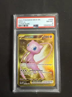 2023 POKEMON MEW EN-151 HYPER RARE #205 MEW EX PSA 7, 8, 9. Sequential Set - Image 3