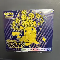 New & Sealed Pokemon TCG Scarlet & Violet Surging Sparks Elite Trainer Box - Image 1