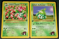 1ST EDITION POKEMON GYM CHALLENGE - ERIKA'S BULBASAUR AND IVYSAUR NON HOLO (NM) - Image 2