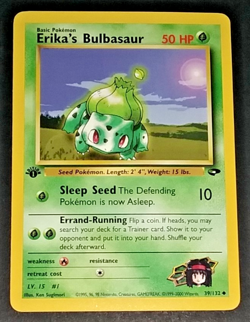 1ST EDITION POKEMON GYM CHALLENGE - ERIKA'S BULBASAUR AND IVYSAUR NON HOLO (NM) - Image 3
