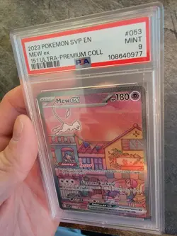 Pokemon Mew EX SVP 053 Scarlet & Violet 151 UPC Black Star Promo PSA 9 - Image 3
