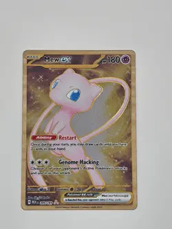 Pokemon Mew EX TCG Metal 205/165 Scarlet & Violet 151 Gold Hyper Rare - Image 1