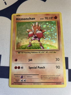 Pokemon TCG Hitmonchan 62/108 Evolutions Holo NM - Image 1