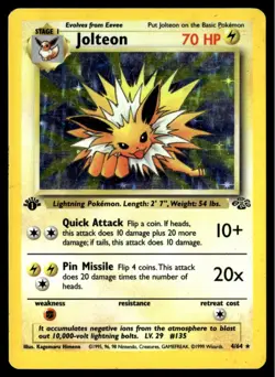 ✅Pokemon Vaporeon/Flareon/Jolteon Holo Cards Jungle Set *1ST EDITION WOTC* ✅2BA✅ - Image 1