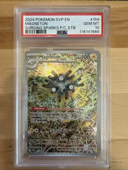 Pokemon TCG Magneton SVP 159 Pokemon Center Stamped Promo PSA 10 - Image 1