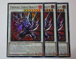 3x Firewall Saber Dragon ALIN-EN038 1ST NM YUGIOH SR YUGIOH - Image 1