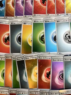 88 Holo Energy Pokemon Bulk Card Lot - English/Japanese - Galaxy Swirl/Textured - Image 5
