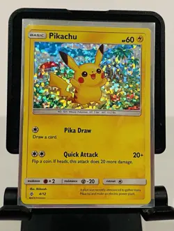 Pikachu McDonald’s Promo 4/12 Rare Holo 2018 Pokemon Card! (Good Condition) - Image 1