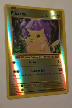 Pikachu XY Evolutions 35/108 REVERSE HOLO card 2016 Pokemon TCG Base set - Image 1