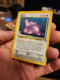 💥 1999 Pokemon TCG Ditto 3/62 Holo Rare Fossil Set WOTC Vintage Card NM - Image 4