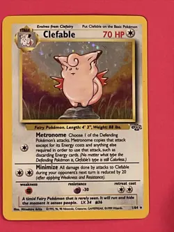 1-Clefable Holo Rare - Jungle Set 1/64 - WOTC Pokemon Card - Image 5