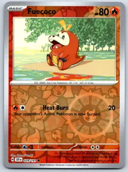 Fuecoco - Reverse Holo - Surging Sparks SSP 029/191 Holo Rare Pokemon Card - Image 1