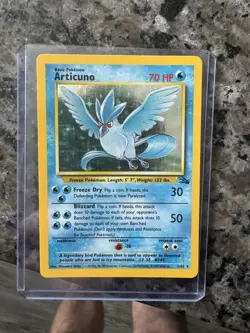 Pokemon TCG Articuno 2/62 Unlimited Fossil Holo Foil Card Near Mint Condition - Image 1