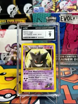 CGC 9 MINT Sabrina's Gengar Gym Challenge 1st Edition 29/132 Pokemon Card - Image 1