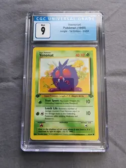 Pokemon CGC Mint 9 Venonat First Edition Jungle Set 63/64 Graded Card - Image 1