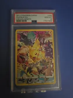 Pokemon Pikachu TCG Crown Zenith Holo Full Art Secret Rare Card PSA 10 160/159 - Image 1