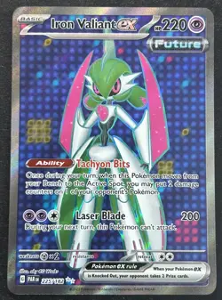 Iron Valiant ex 225/182 Paradox Rift Full Art Ultra Rare Pokemon TCG Card NM - Image 1