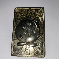 Pokemon Jiggly Puff 23K Gold-Plated Trading Card Burger King 1999 #39 w/Case - Image 1