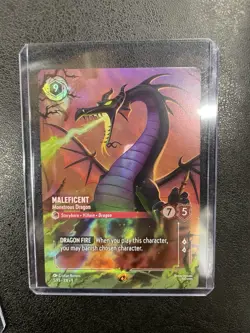 Lorcana MALEFICENT MONSTROUS DRAGON Enchanted 5/P3 Championship 8 Cards - Image 3