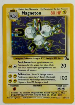 Magneton 11/62 Holo Rare Unlimited Fossil Pokemon Card WOTC NM/LP Vintage TCG - Image 3