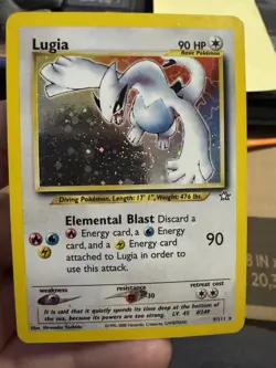 Pokemon TCG Lugia Neo Genesis Holo Rare Card 9/111 Unlimited Edition - Image 1