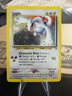 Pokemon TCG Lugia Neo Genesis Holo Rare Card 9/111 Unlimited Edition - Image 2