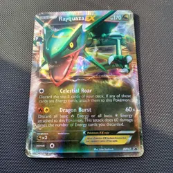 Pokemon TCG 2012 Rayquaza EX BW47 Black Star Promo Holo Card LP - Image 1
