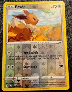 Eevee 125/203 NM Reverse Holo Admiring Rayquaza Evolving Skies Pokemon Card! - Image 2