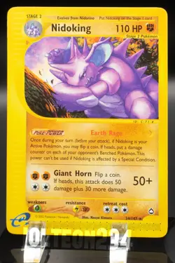 Pokemon TCG Card - Nidoking 24/147 Aquapolis Rare Vintage E-Reader - Image 1