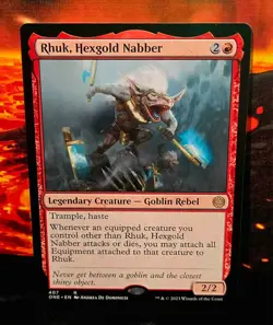 magic the gathering - Rhuk, Hexgold Nabber - Legendary Creature - Goblin Rebel - Image 1