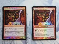 Goblin Bushwhacker x 2 *FOIL* - Zendikar - Magic the Gathering - Light Play - Image 1