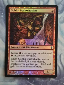 Goblin Bushwhacker x 2 *FOIL* - Zendikar - Magic the Gathering - Light Play - Image 2