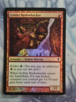 Goblin Bushwhacker x 2 *FOIL* - Zendikar - Magic the Gathering - Light Play - Image 4