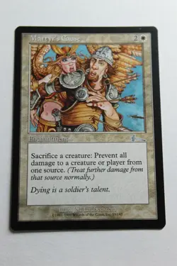 MTG Martyr's Cause x1- -Urza's Legacy-Lightly Played - Image 1