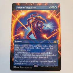 Magic the Gathering - Force of Negation (Borderless) - Double Masters 2022 - NM - Image 1