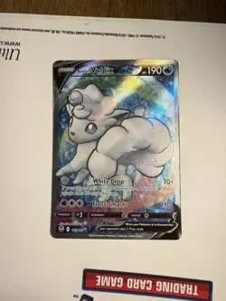 Pokemon Alolan Vulpix v TCG Full Art Silver Tempest Holo Ultra Rare Card 173/195 - Image 1