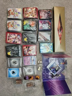 Lot Pokemon TCG Supplies 12 Sleeves 1 Playmat And More! - Image 1