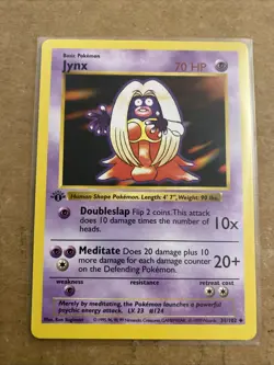 Pokemon TCG Jynx Base Set 31/102 1st Edition Never Played Near Mint - Image 1